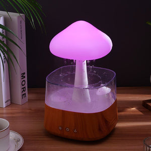 Difusor LED de Agua y Vapor con Sonido de Lluvia