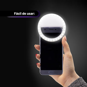 Aro selfie con luz led para celular