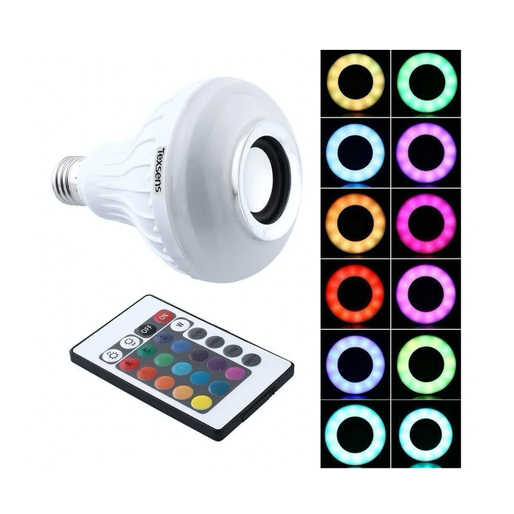 Foco LED con cambio colores y bocina