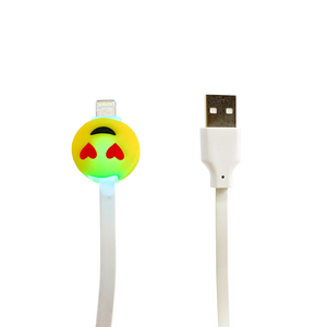 Cable lightning con decoración de emoji