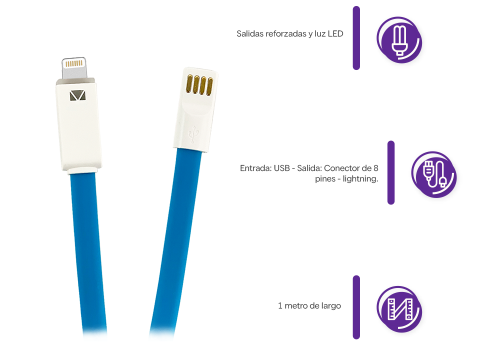 Cable UBS - Lightning 1 metro