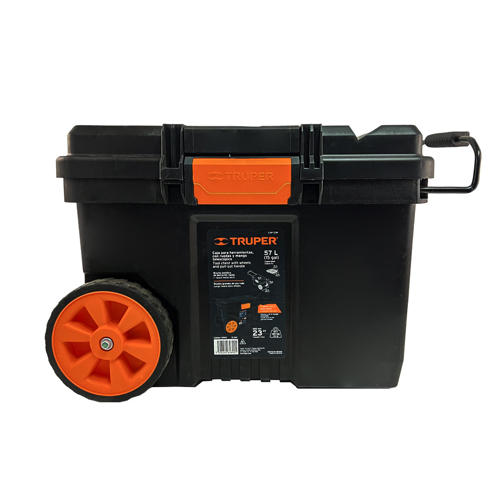 Caja de herramientas con ruedas, 3 en 1, portable, resistente, con mango  telescópico, ideal para almacén o garaje