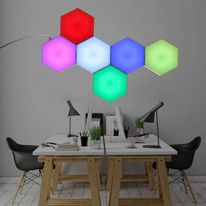 Lampara LEDS hexagonales