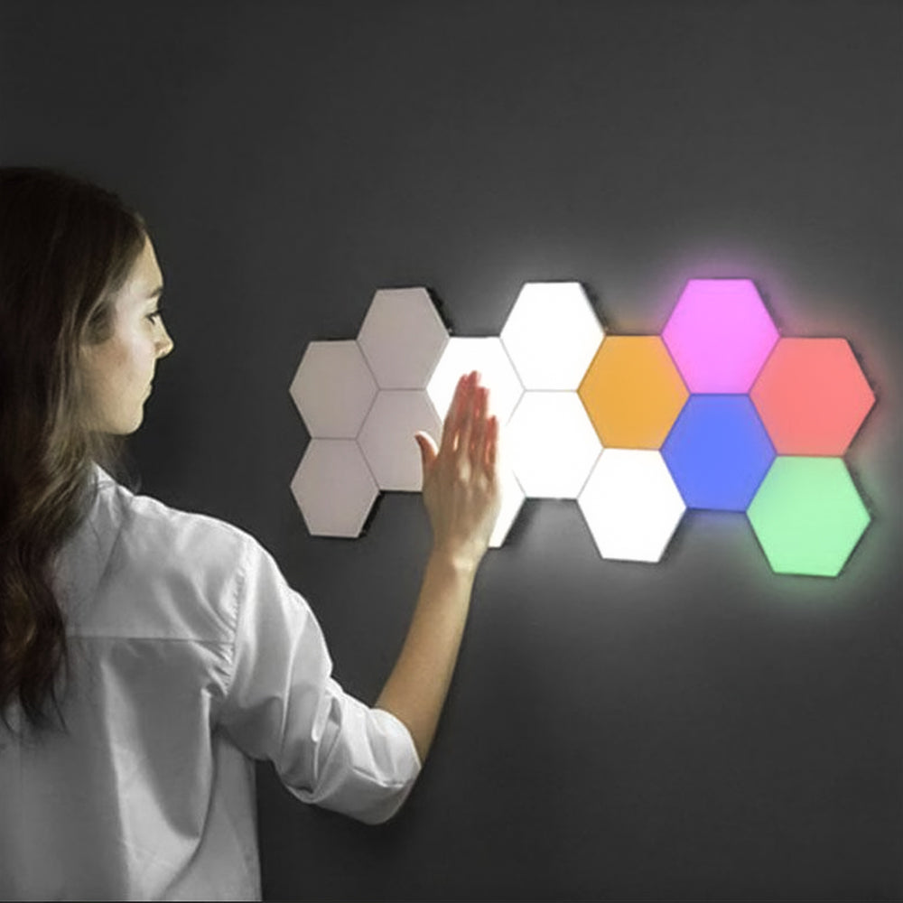 Lampara LEDS hexagonales