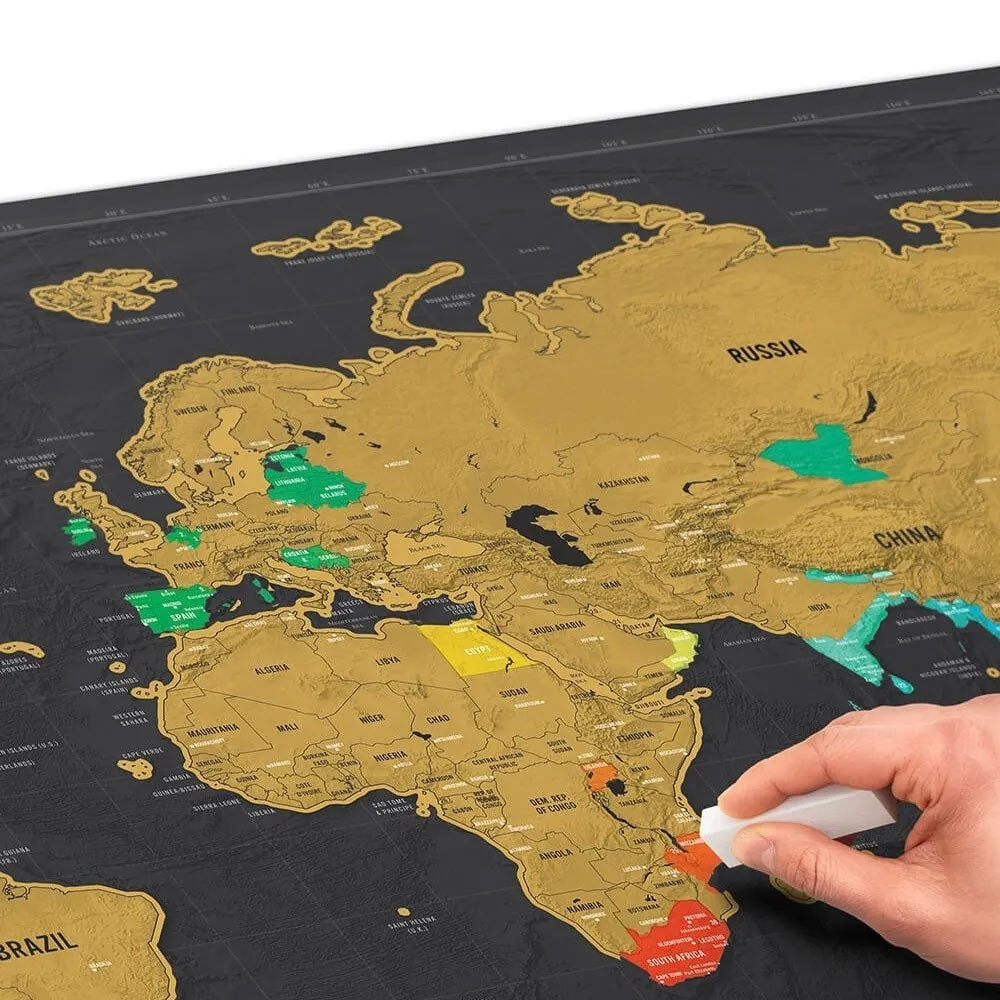 Mapa mundial para rascar