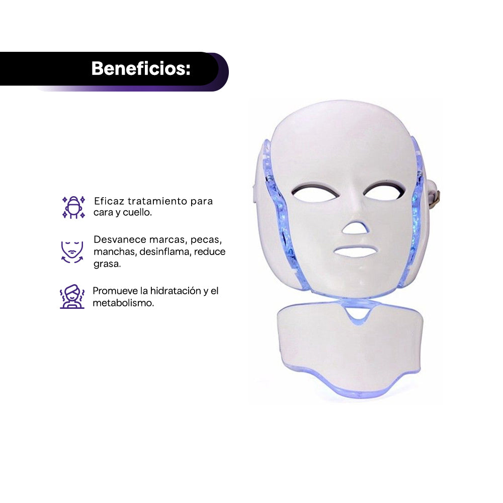 Mascarilla facial para tratamientos en la cara y cuello