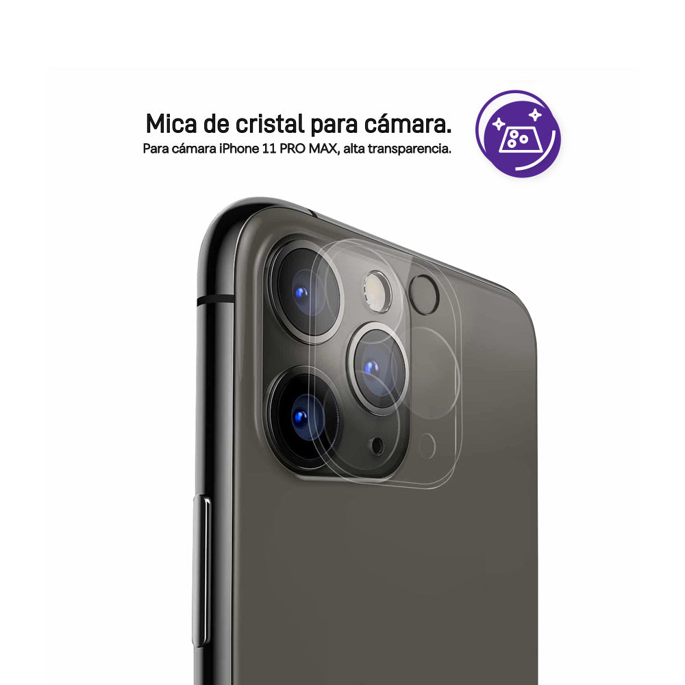 Mica de cristal HD curved glue para cámara iphone 11 PRO / iphone 11 PRO MAX.