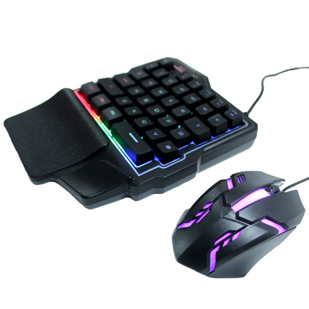 Pack Gamer:  teclado gamer y mouse USB