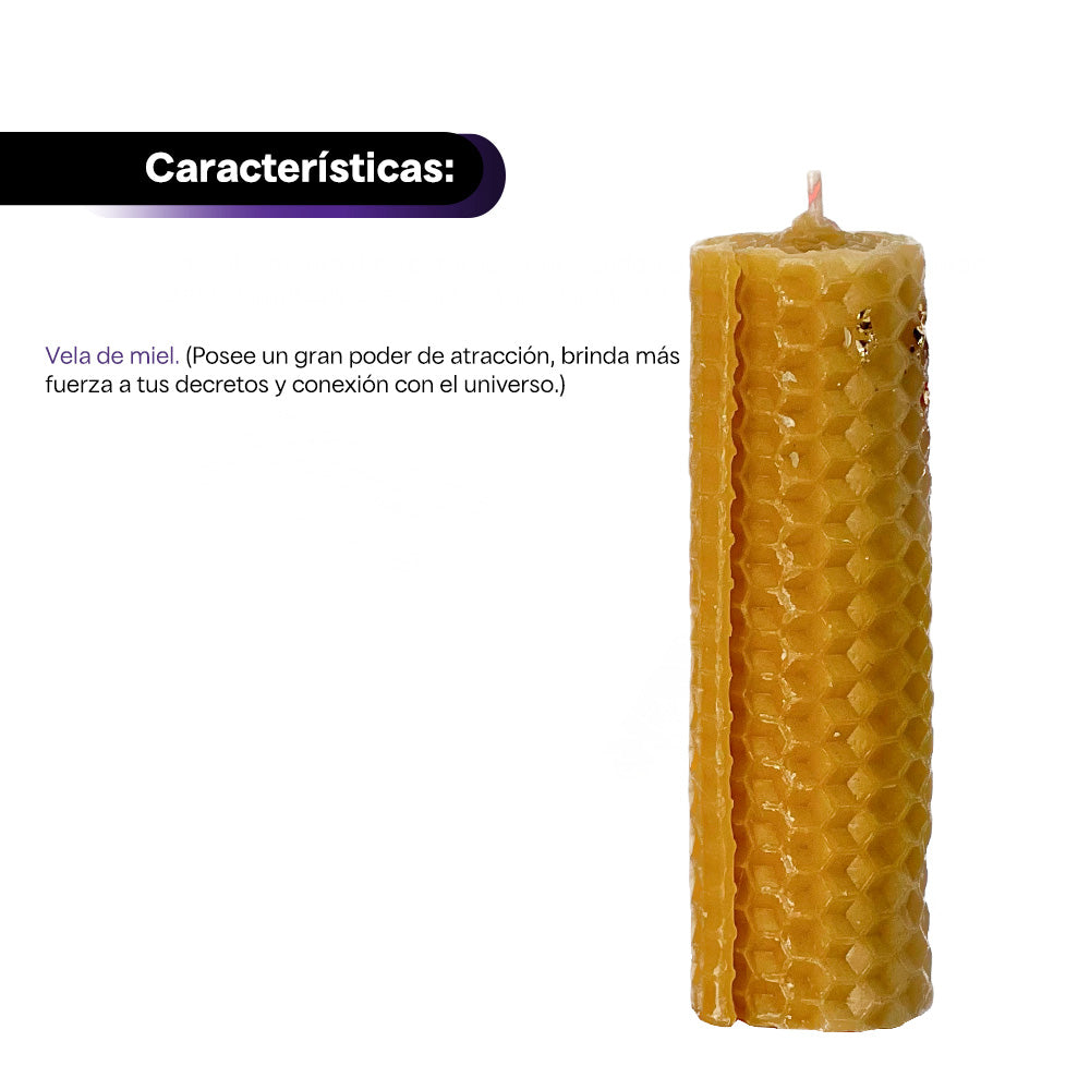 velas de miel – Cuarzo Mágico