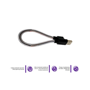 Cable USB-Lightning flexible.
